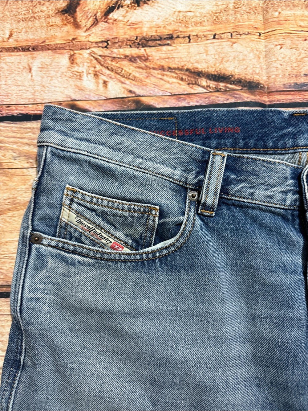 Diesel Blue Relaxed Fit Men's Jeans